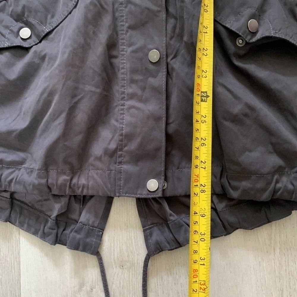 A New Day Lightweight‎ Gray Utility safari Jacket size Small hooded